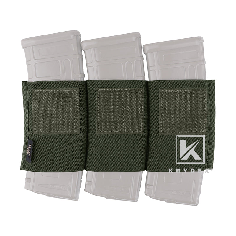 KRYDEX Elastic Triple M4 5.56 .223 NATO Rifle Magazine Insert Hook Mag Pouch Holster for Micro Fight Chassis MK3 MK4 Chest Rig