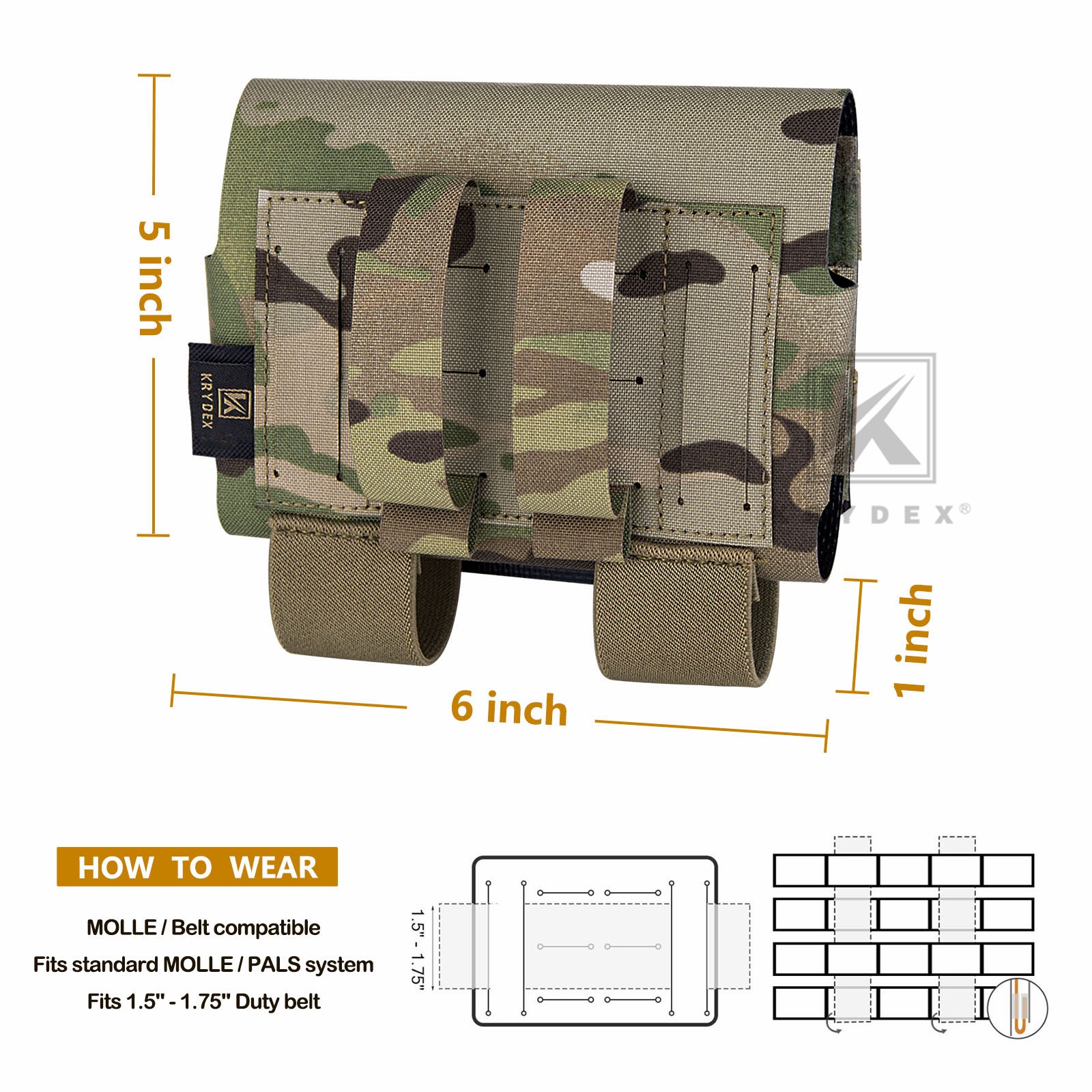 KRYDEX Tactical MED1 Medical Pouch Emergency Survival Kit Bag IFAK – Krydex