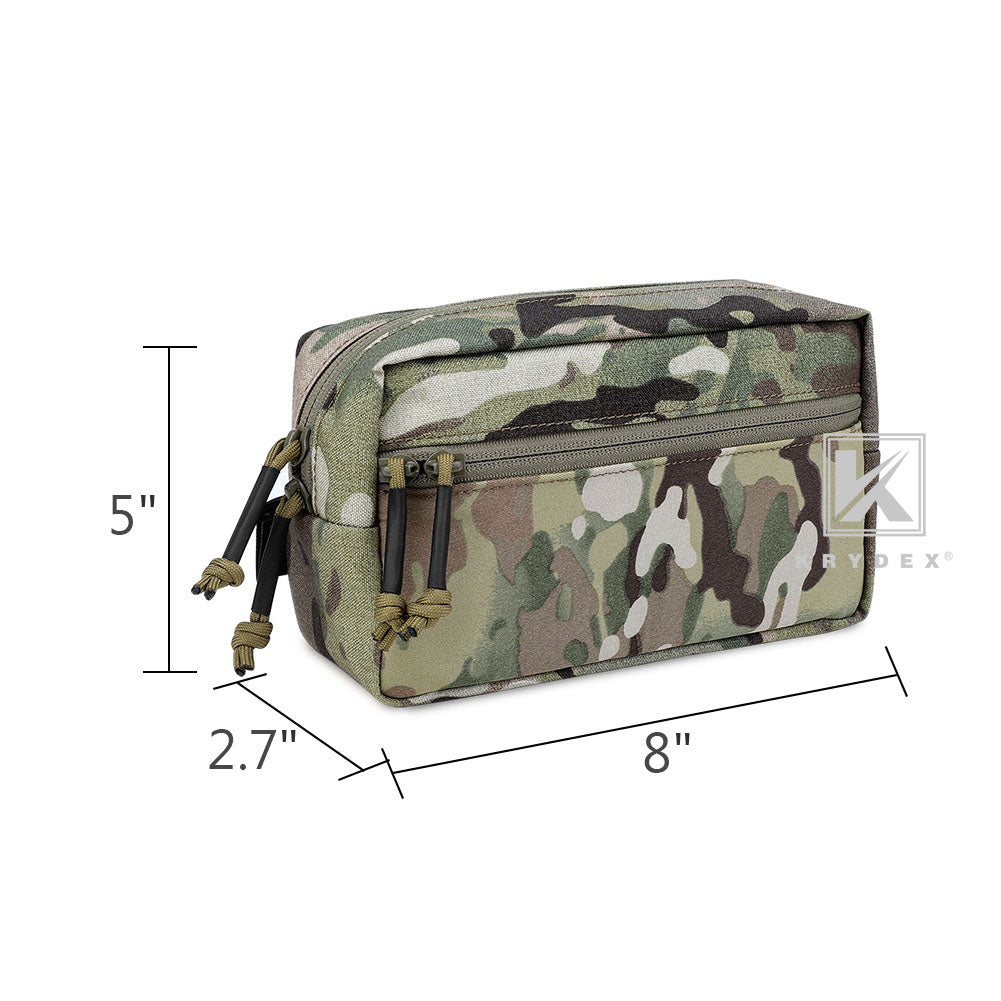 KRYDEX Tactical Dangler Drop Dump SACK Pouch Hanger Hook & Loop General Purpos Abdominal Fanny Kit Pack Storage Tool Bag for Plate Carrier Vest