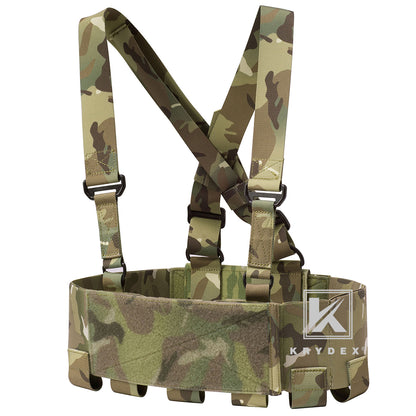 KRYDEX Tactical 5.56 Ready Rig Low Vis Chest Rig Elastic Cummerbund Concealed Lightweight Adjustable Vest