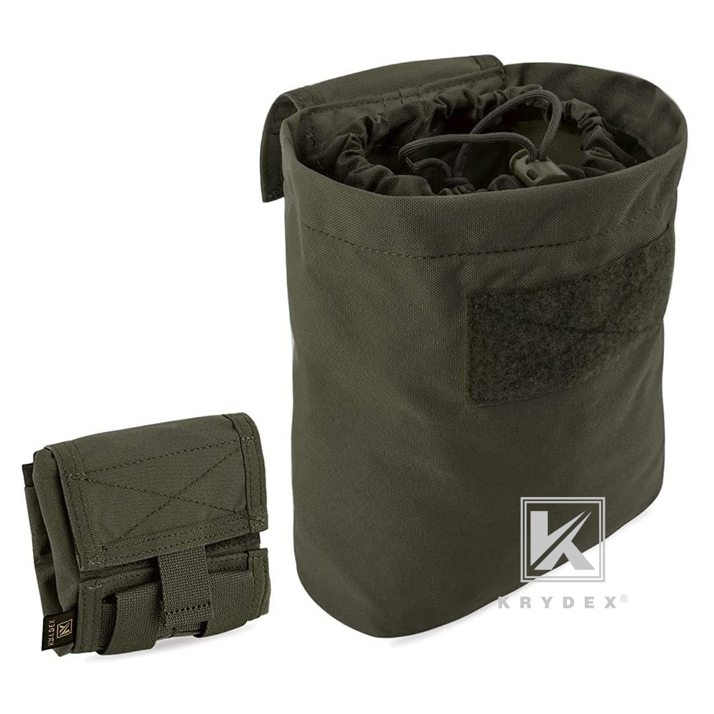 KRYDEX Tactical MOLLE Foldable Dump Pouch Magazine Recover Drop Pouch Roll- up Compact Hunting Tool Accessories Waist Utility Bag - 18 KRYDEX Tactical MOLLE Foldable Dump Pouch Magazine Recover Drop Pouch Roll- up Compact Hunting Tool Accessories Waist Utility Bag - 18