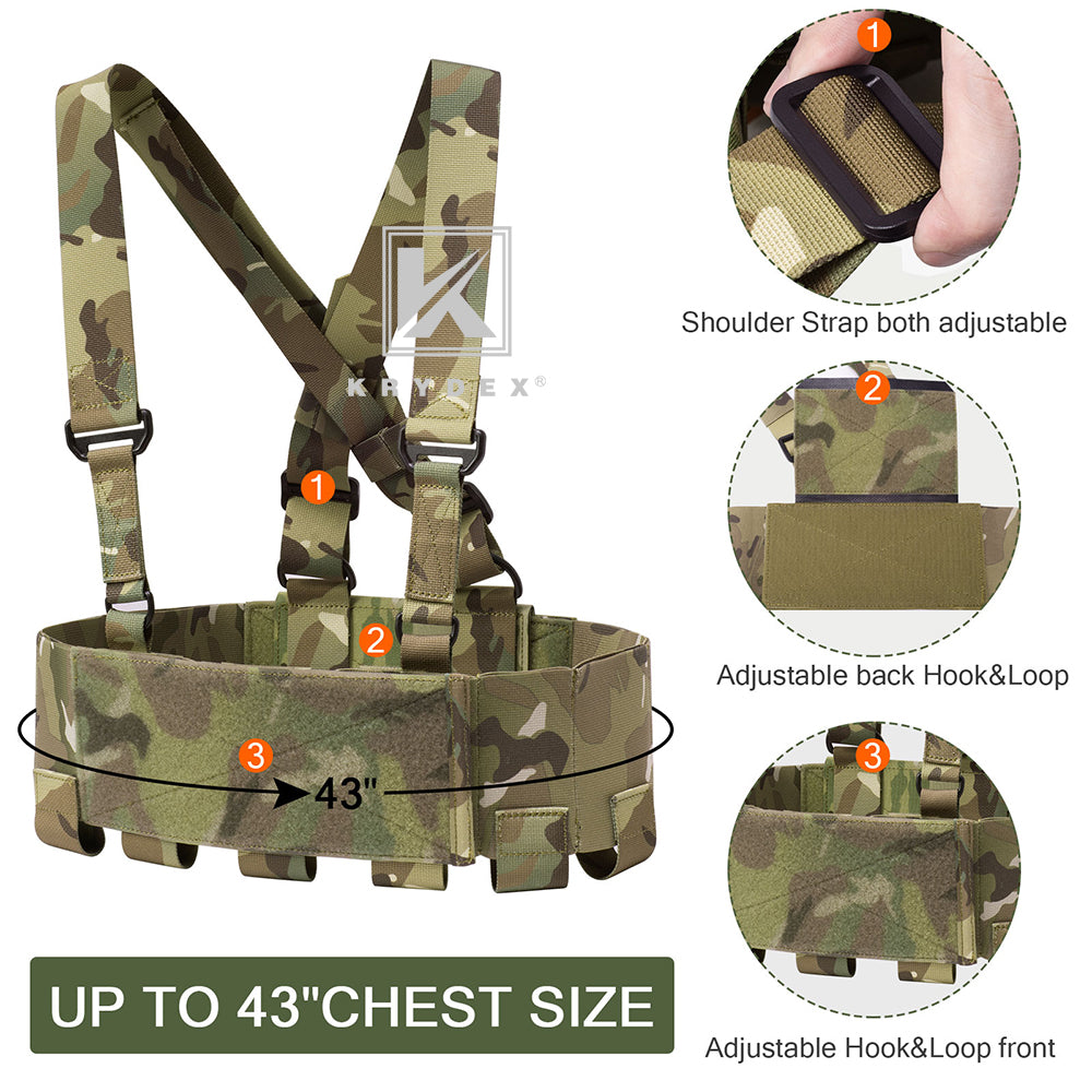 KRYDEX Tactical 5.56 Ready Rig Low Vis Chest Rig Elastic Cummerbund – Krydex