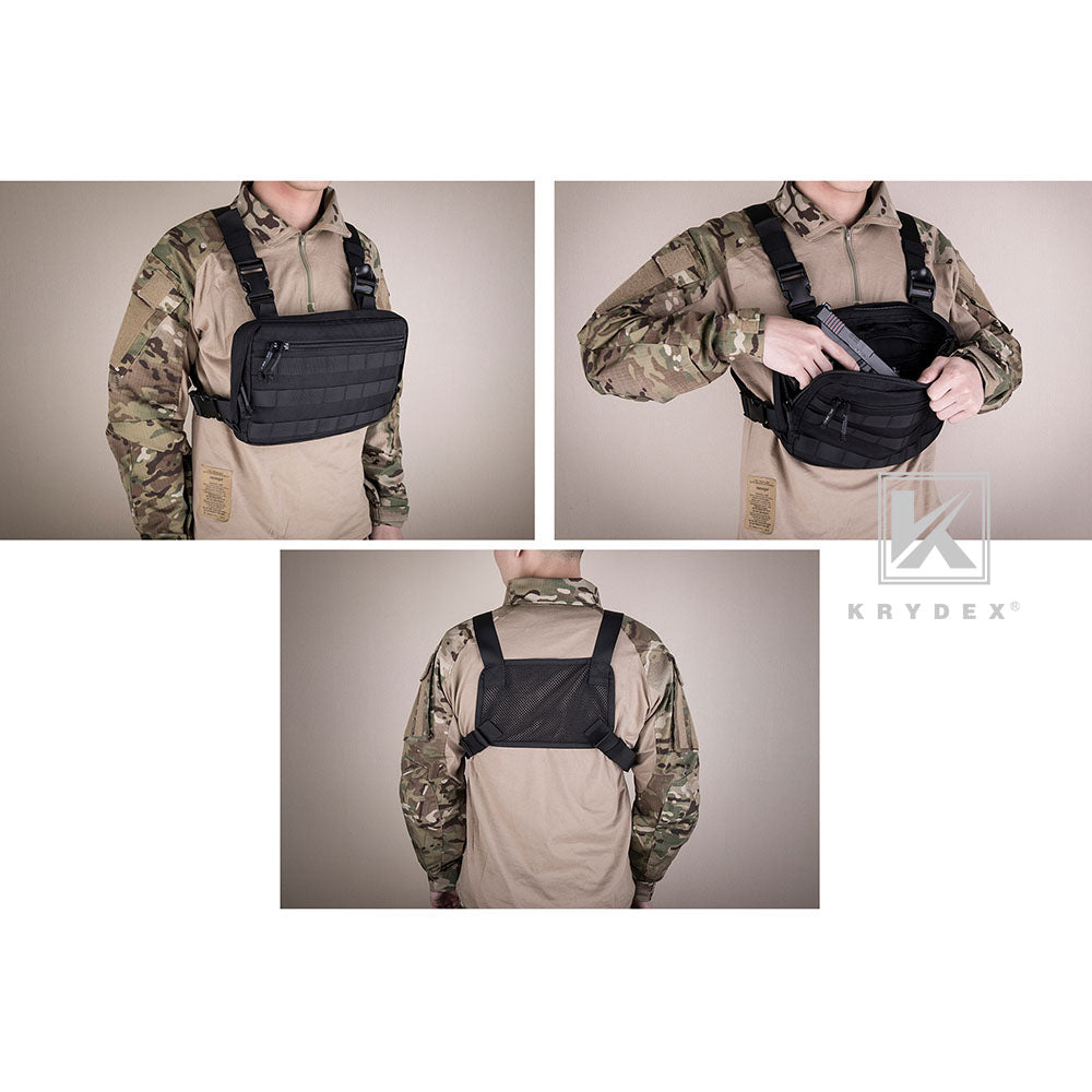 KODENOR Chest Rig Hanging Pouch Tactical Wallet Small Candy Bag Coins Key Earphone Storage MK3 MK4 Vest Extension Accessory