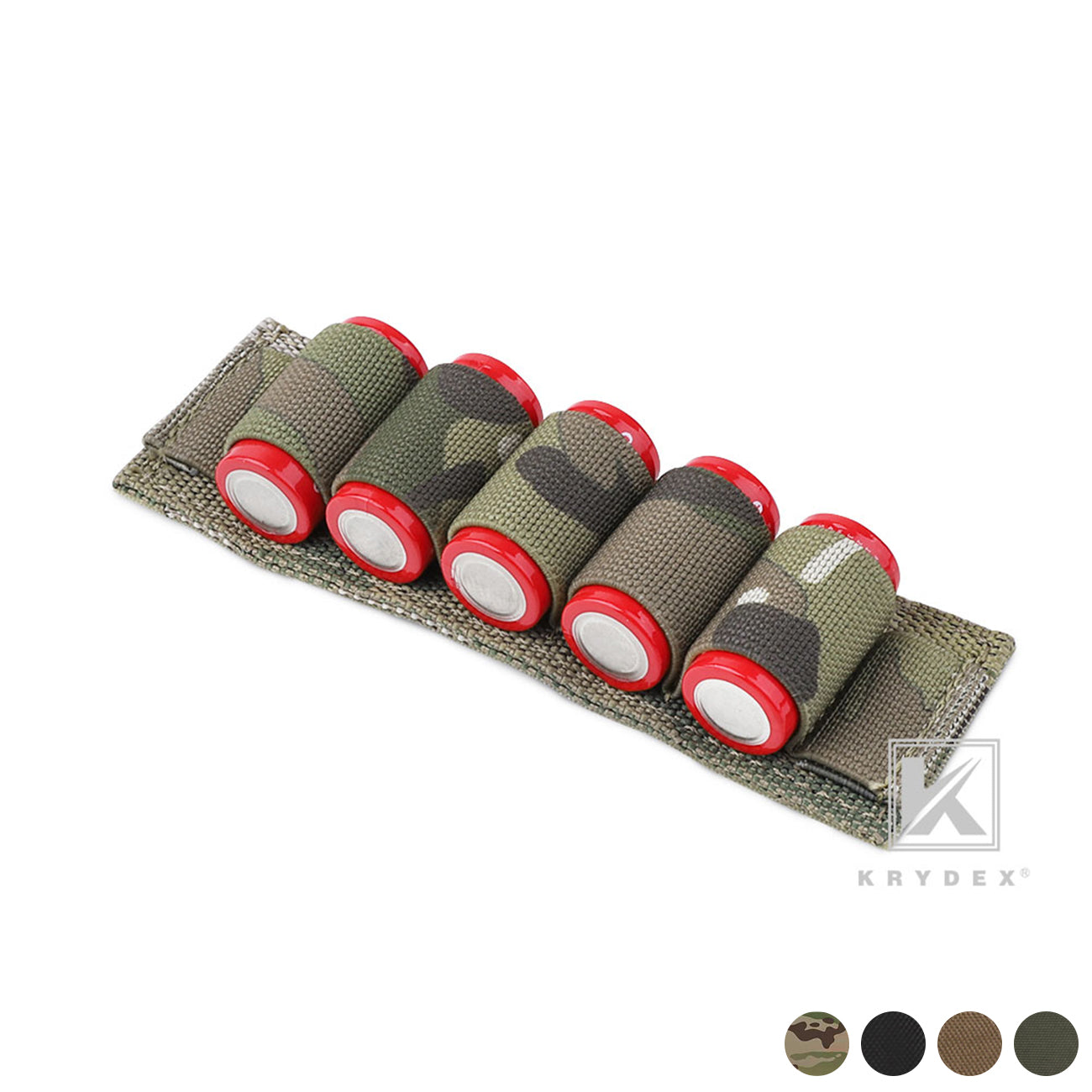 KRYDEX For Chemlight Battery Elastic Storage Holder 5 Holes Shell Tray Pen Hook & Loop Light Stick Elastic Storage Panel