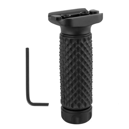 Tactical KeyMod GolfBall Pattern ForeGrip Aluminum Long Vertical Grip w/ Storage