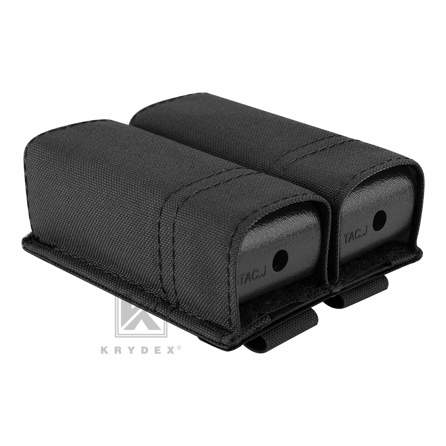 Krydex Tactical 9MM Pistol Magazine Pouch Double Stack .40 45 ACP Pistol Mag Holder Duty Belt & Molle Compatible
