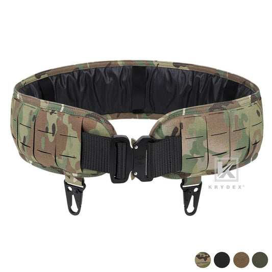 KRYDEX Molle Laser Cut Non-Slip Shooting Battle Orion Outer Belt Lightweight Military Tactical With Quick Release Metal Buckle Inner Belt