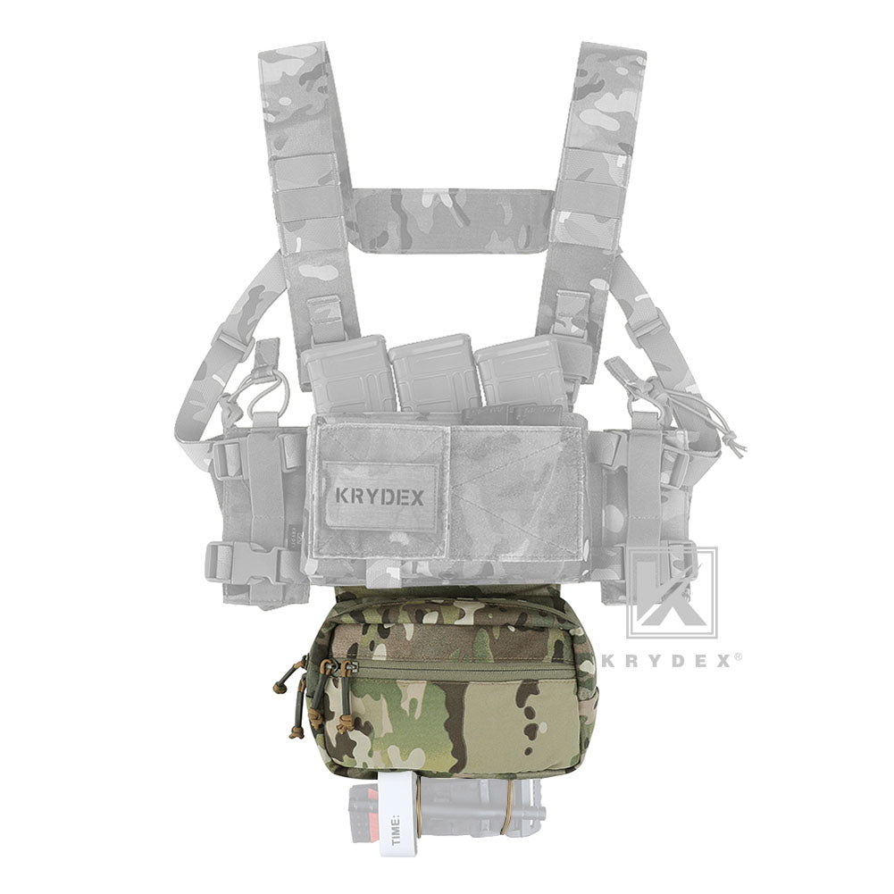 KRYDEX Tactical Dangler Drop Dump SACK Pouch Hanger Hook & Loop General Purpos Abdominal Fanny Kit Pack Storage Tool Bag for Plate Carrier Vest