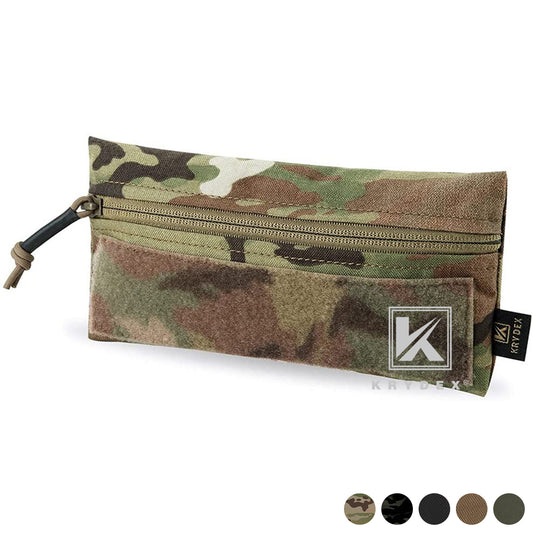 KRYDEX Hook & Loop Zipper Candy Pouch Utility Tool Storage Pouch for Plate Carrier Vest Chest Rig