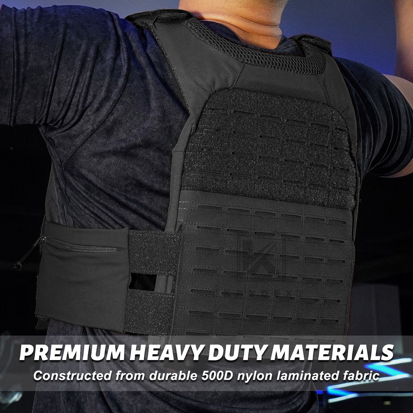 Krydex Laser MOLLE Plate Carrier Tactical Vest Trainer Weight Vest