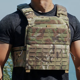 Krydex Laser MOLLE Plate Carrier Tactical Vest Trainer Weight Vest