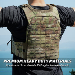 Krydex Laser MOLLE Plate Carrier Tactical Vest Trainer Weight Vest