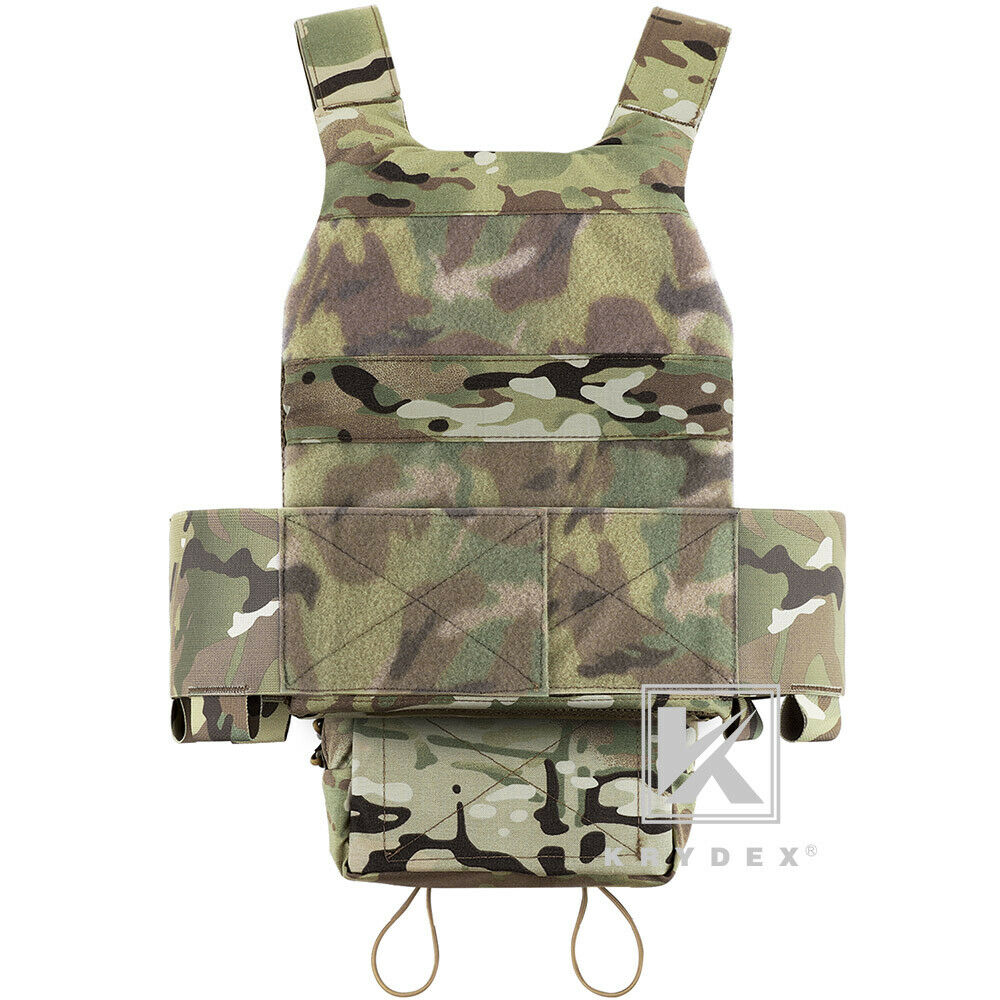 KRYDEX Low Vis Slick Plate Carrier Tactical Vest Body Armor w/MK Micro Fight Chest Rig Set