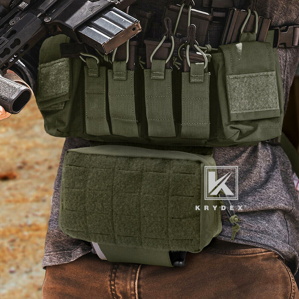 KRYDEX Multi Mission Hanger Pouch Dangler Pouch Expansion Fanny Pack Storage Tool Organizer Bag With Insert for Armor Plate Carrier Vest
