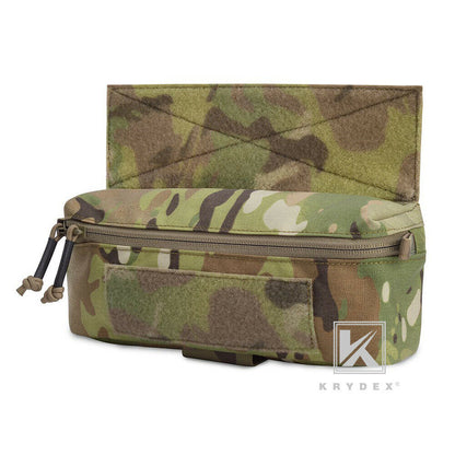 KRYDEX Tactical Mini Dangler Drop Dump Pouch Abdominal Carrying General Purpos Fanny Kit Pack Storage Tool Bag for Plate Carrier Vest